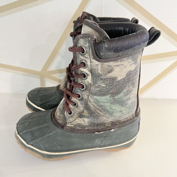 Kids Timber Wolf Camo Steel Shank Thermolite Boots Size 12 Lace Up Boots - Picture 3 of 9